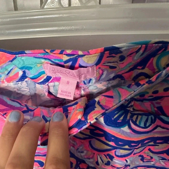 Lilly Pulitzer Kelly Ankle Pants size 8 drop me a lime print - Picture 3 of 3